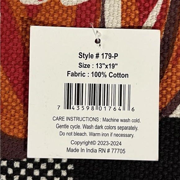 Harvest Collection 100% Cotton Fabric Placemats Thankful Pumpkin Set of 4 NWT - Picture 5 of 5